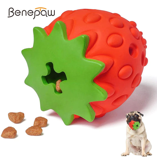 Rubber Strawberry Shaped Chew Toy