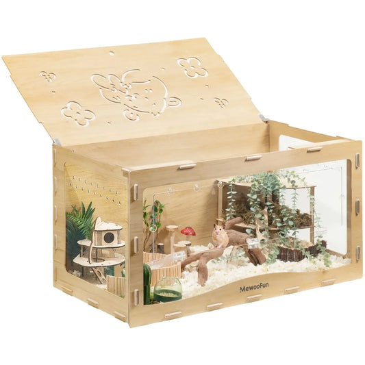 Wooden Hamster Cage Eco-Friendly